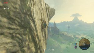 Link peut désormais tout escalader ou presque. Il est limité par une jauge d'endurance.